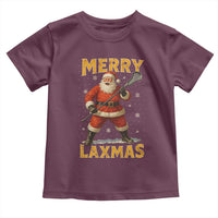 Funny Christmas Lacrosse Toddler T Shirt Merry Laxmas Santa Lax Player - Wonder Print Shop