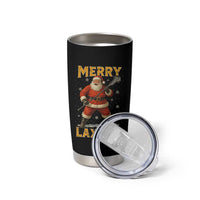Funny Christmas Lacrosse Tumbler Cup Merry Laxmas Santa Lax Player - Wonder Print Shop