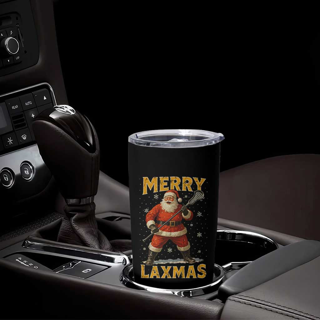 Funny Christmas Lacrosse Tumbler Cup Merry Laxmas Santa Lax Player - Wonder Print Shop