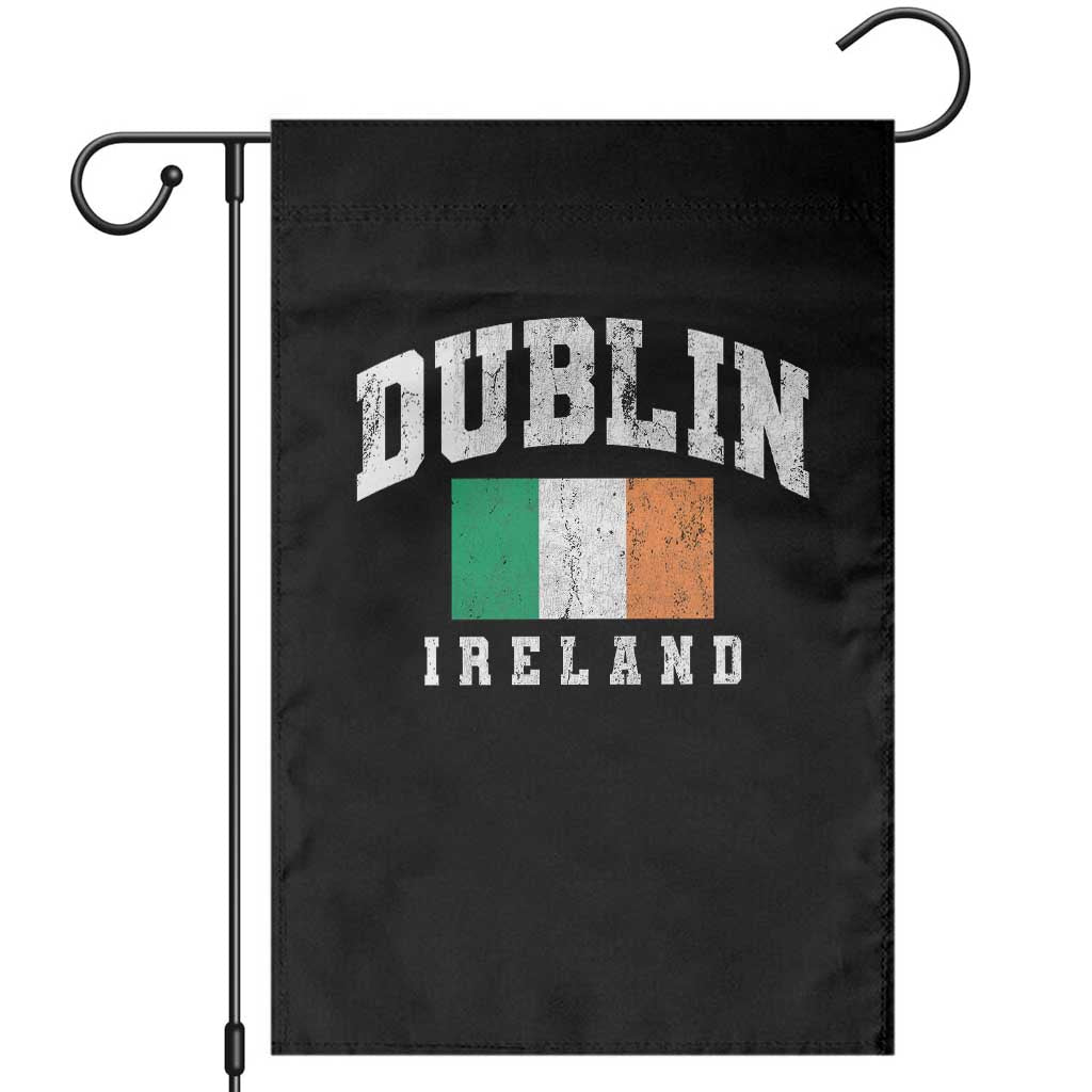 Dublin Ireland Flag Irish Retro Throwback Sports Design Garden Flag