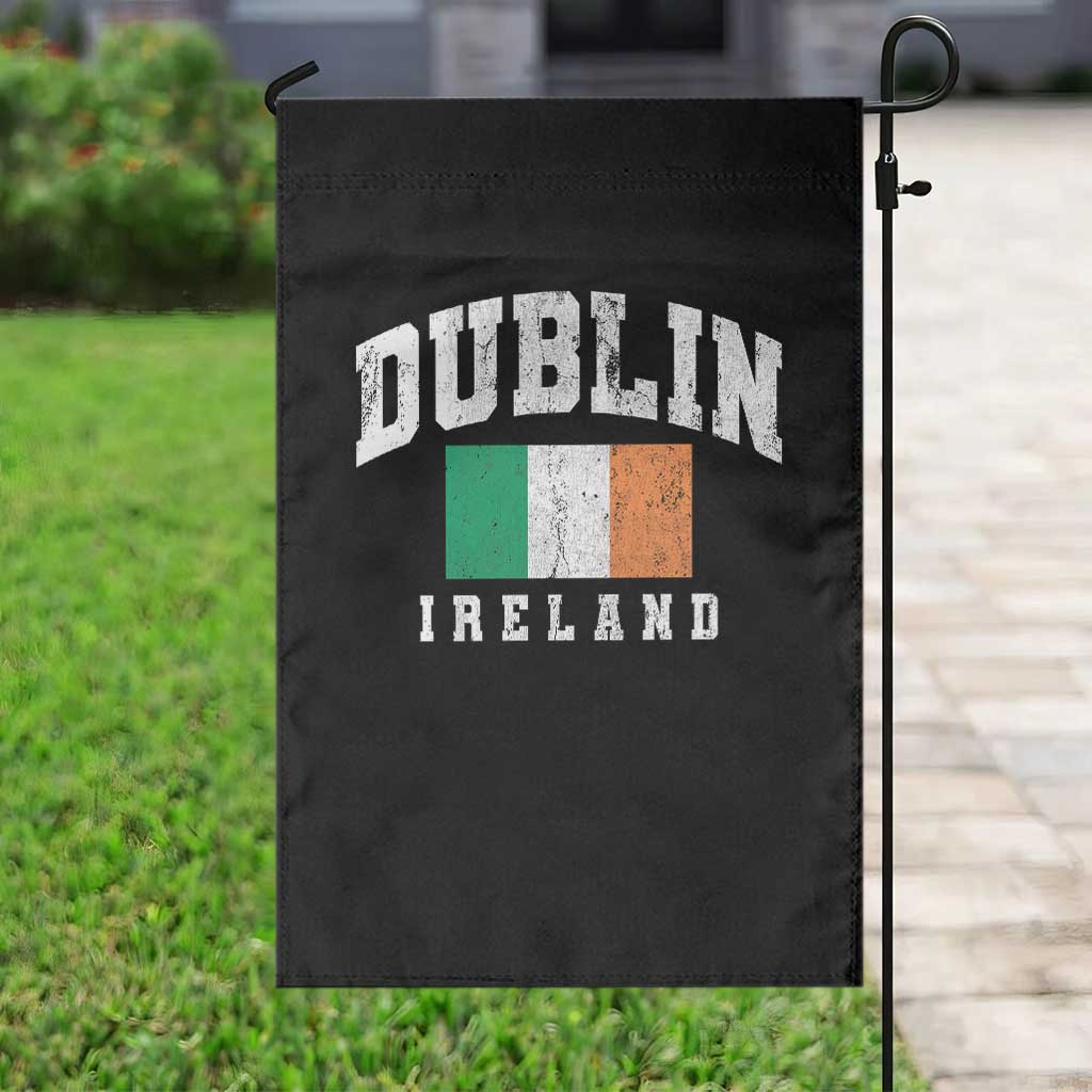 Dublin Ireland Flag Irish Retro Throwback Sports Design Garden Flag
