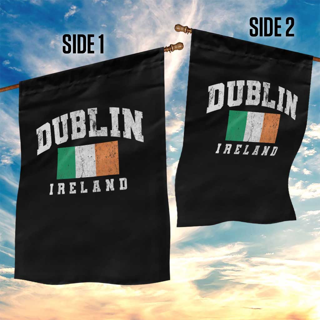 Dublin Ireland Flag Irish Retro Throwback Sports Design Garden Flag