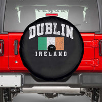 Dublin Ireland Flag Irish Retro Throwback Sports Design Spare Tire Cover