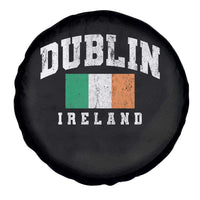 Dublin Ireland Flag Irish Retro Throwback Sports Design Spare Tire Cover
