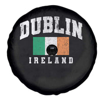 Dublin Ireland Flag Irish Retro Throwback Sports Design Spare Tire Cover
