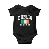 Dublin Ireland Flag Irish Retro Throwback Sports Design Baby Onesie