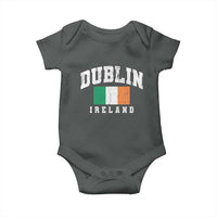 Dublin Ireland Flag Irish Retro Throwback Sports Design Baby Onesie