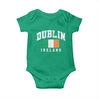 Dublin Ireland Flag Irish Retro Throwback Sports Design Baby Onesie