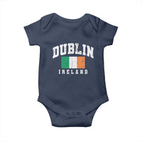Dublin Ireland Flag Irish Retro Throwback Sports Design Baby Onesie