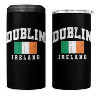 Dublin Ireland Flag Irish Retro Throwback Sports Design 4 in 1 Can Cooler Tumbler
