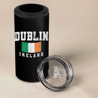 Dublin Ireland Flag Irish Retro Throwback Sports Design 4 in 1 Can Cooler Tumbler