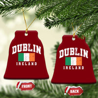 Dublin Ireland Flag Irish Retro Throwback Sports Design Ceramic Ornament