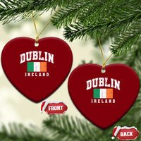 Dublin Ireland Flag Irish Retro Throwback Sports Design Ceramic Ornament