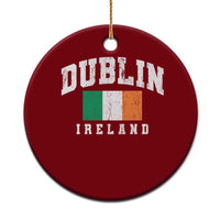 Dublin Ireland Flag Irish Retro Throwback Sports Design Ceramic Ornament