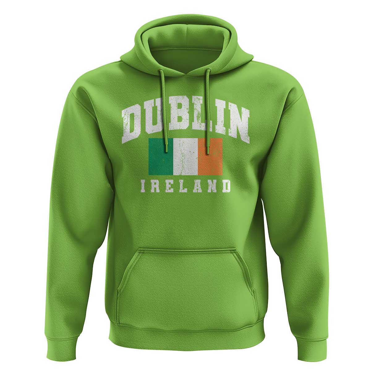 Dublin Ireland Flag Irish Retro Throwback Sports Design Hoodie