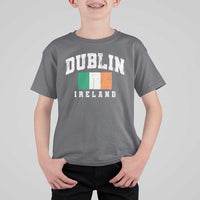 Dublin Ireland Flag Irish Retro Throwback Sports Design T Shirt For Kid
