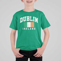 Dublin Ireland Flag Irish Retro Throwback Sports Design T Shirt For Kid