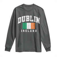 Dublin Ireland Flag Irish Retro Throwback Sports Design Long Sleeve Shirt