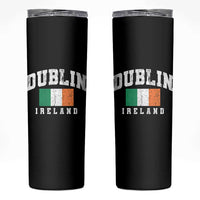 Dublin Ireland Flag Irish Retro Throwback Sports Design Skinny Tumbler