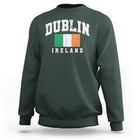 Dublin Ireland Flag Irish Retro Throwback Sports Design Sweatshirt