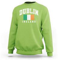 Dublin Ireland Flag Irish Retro Throwback Sports Design Sweatshirt