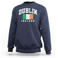 Dublin Ireland Flag Irish Retro Throwback Sports Design Sweatshirt