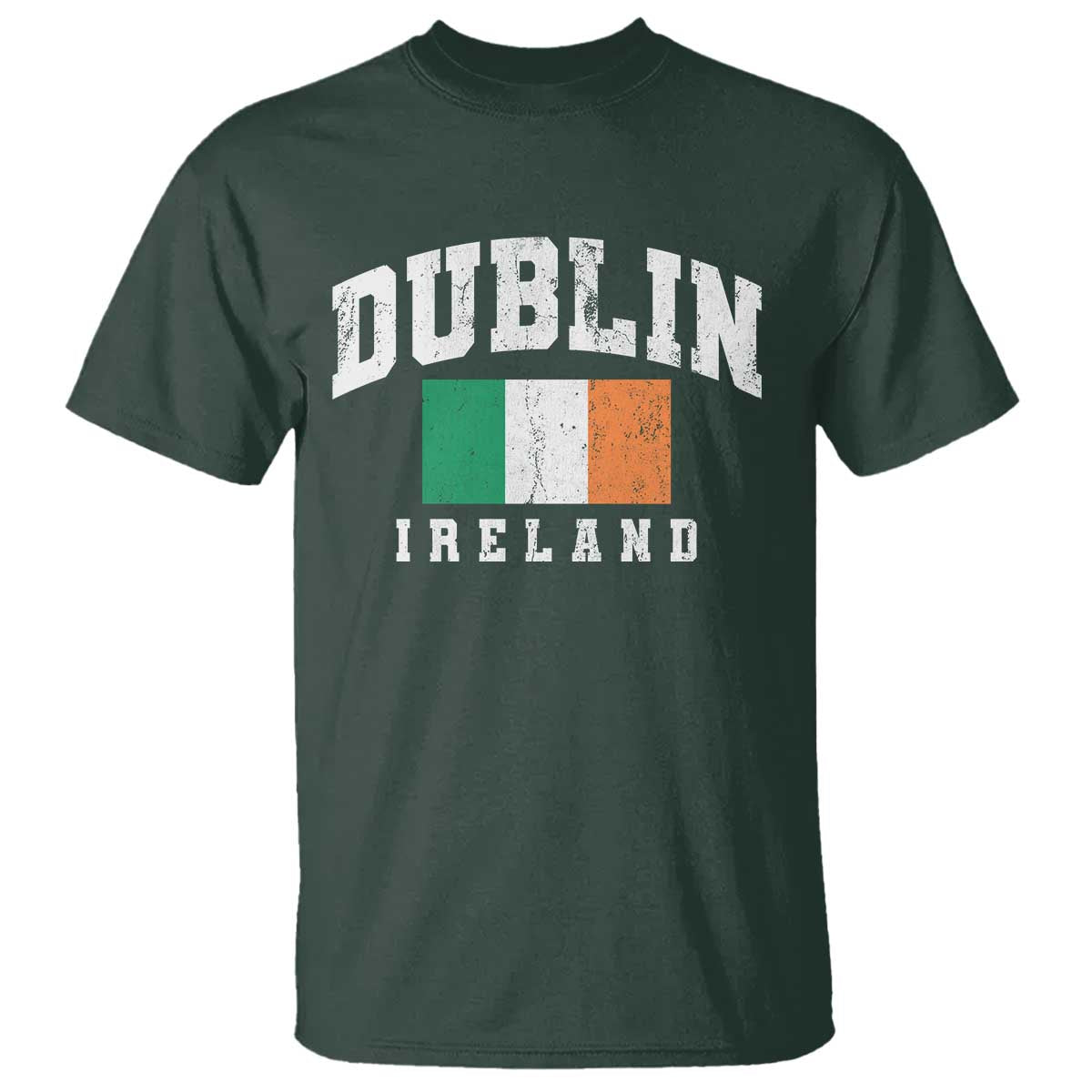 Dublin Ireland Flag Irish Retro Throwback Sports Design T Shirt