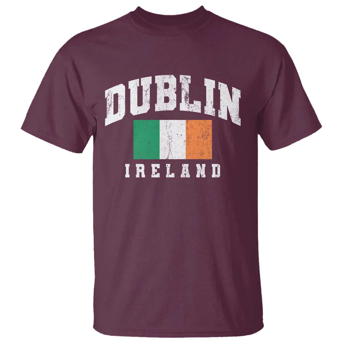 Dublin Ireland Flag Irish Retro Throwback Sports Design T Shirt