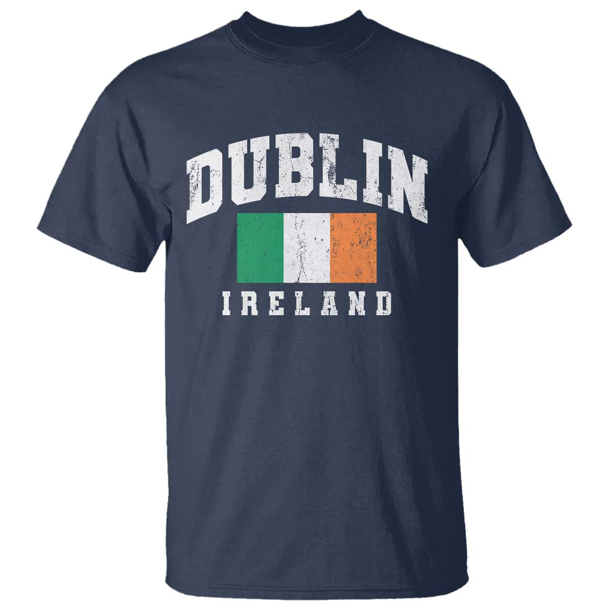 Dublin Ireland Flag Irish Retro Throwback Sports Design T Shirt