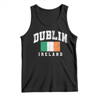 Dublin Ireland Flag Irish Retro Throwback Sports Design Tank Top