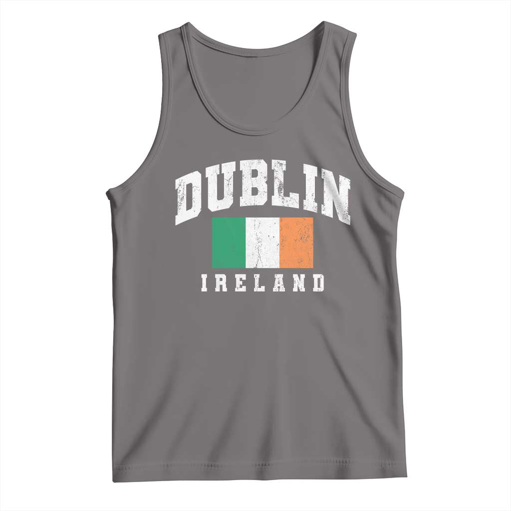 Dublin Ireland Flag Irish Retro Throwback Sports Design Tank Top
