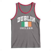 Dublin Ireland Flag Irish Retro Throwback Sports Design Tank Top