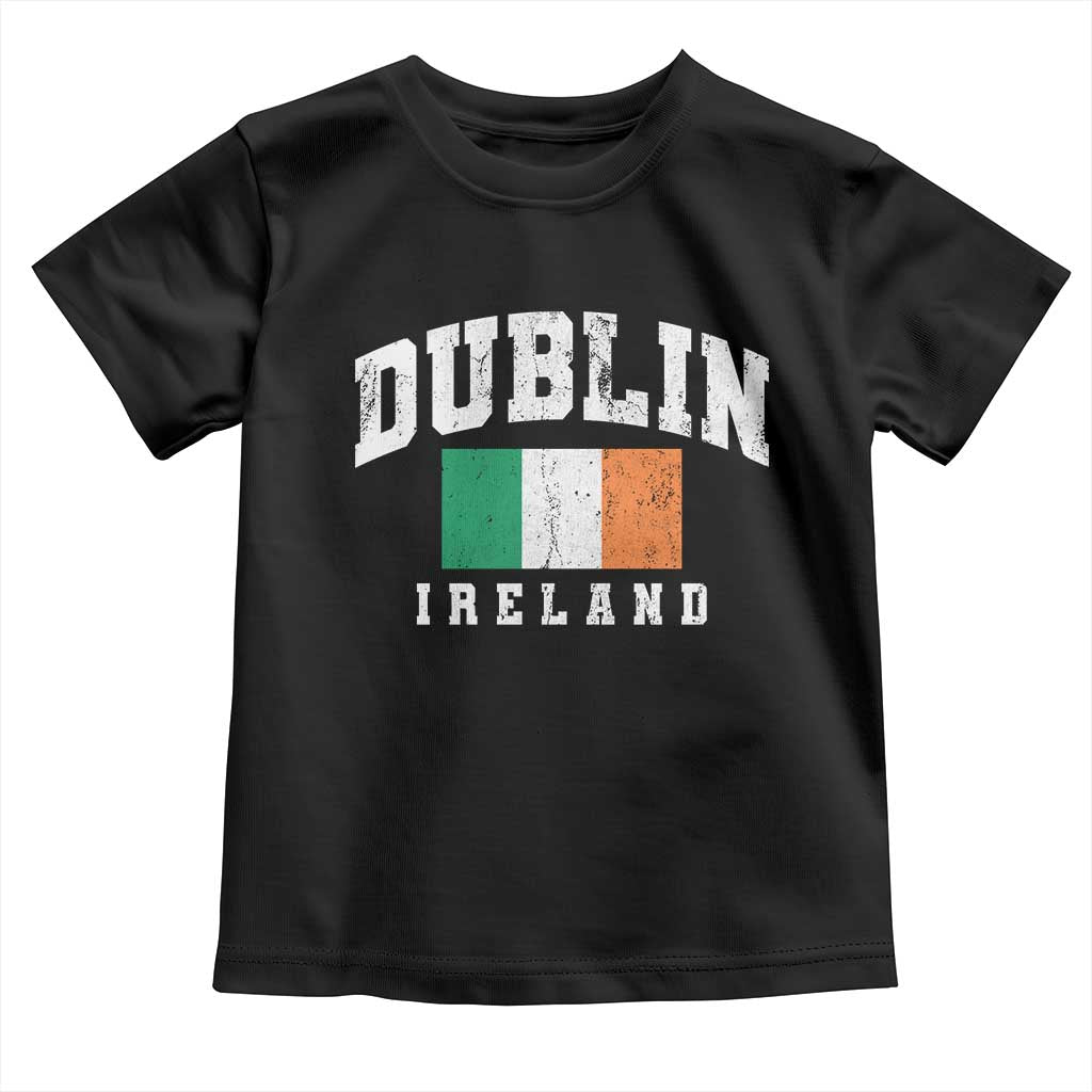Dublin Ireland Flag Irish Retro Throwback Sports Design Toddler T Shirt