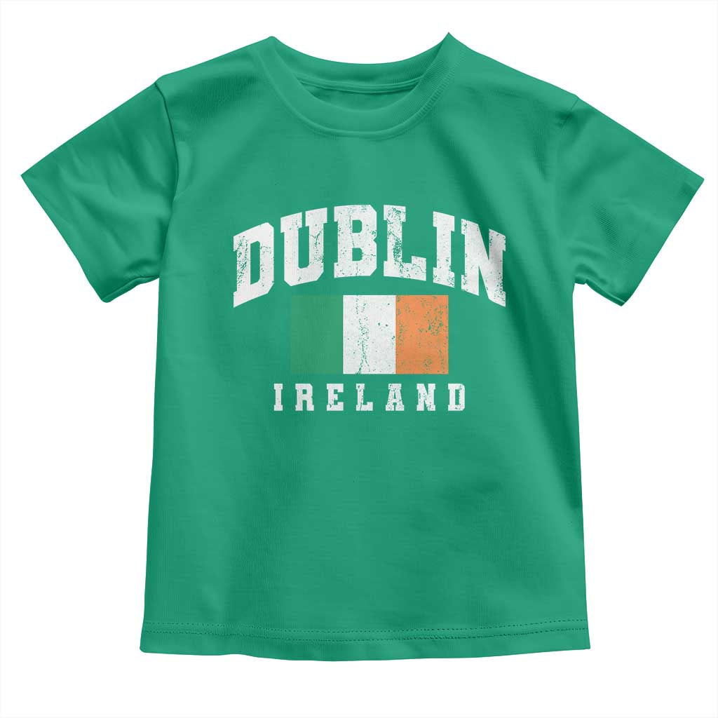 Dublin Ireland Flag Irish Retro Throwback Sports Design Toddler T Shirt