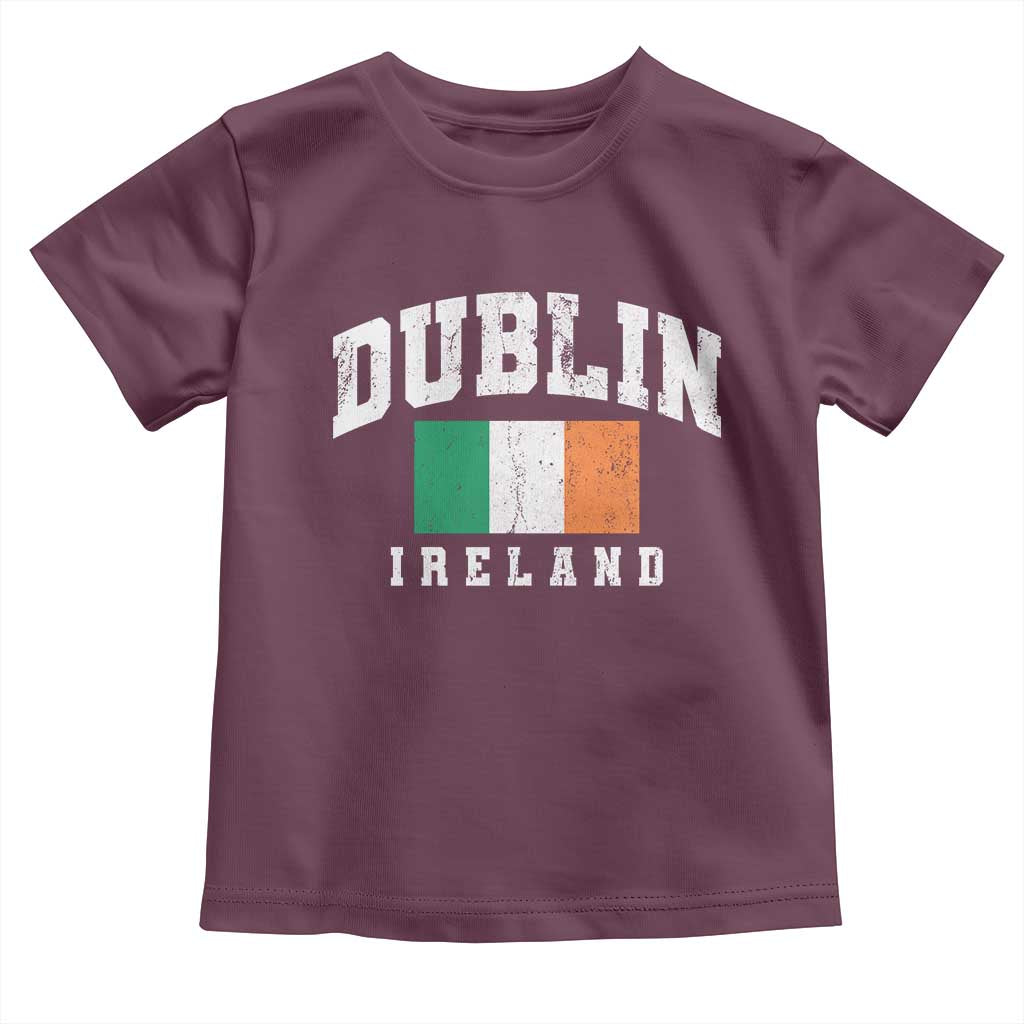 Dublin Ireland Flag Irish Retro Throwback Sports Design Toddler T Shirt