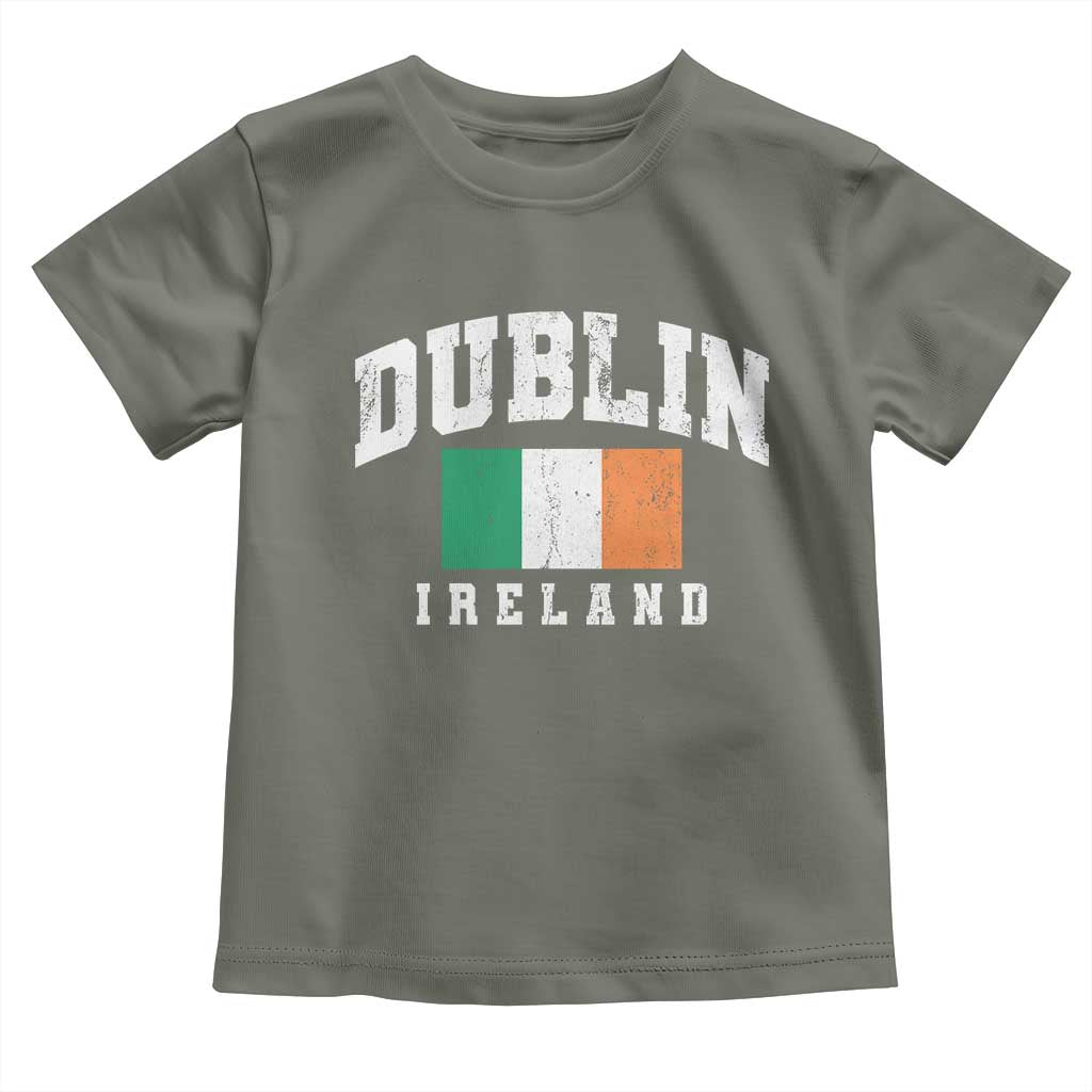 Dublin Ireland Flag Irish Retro Throwback Sports Design Toddler T Shirt
