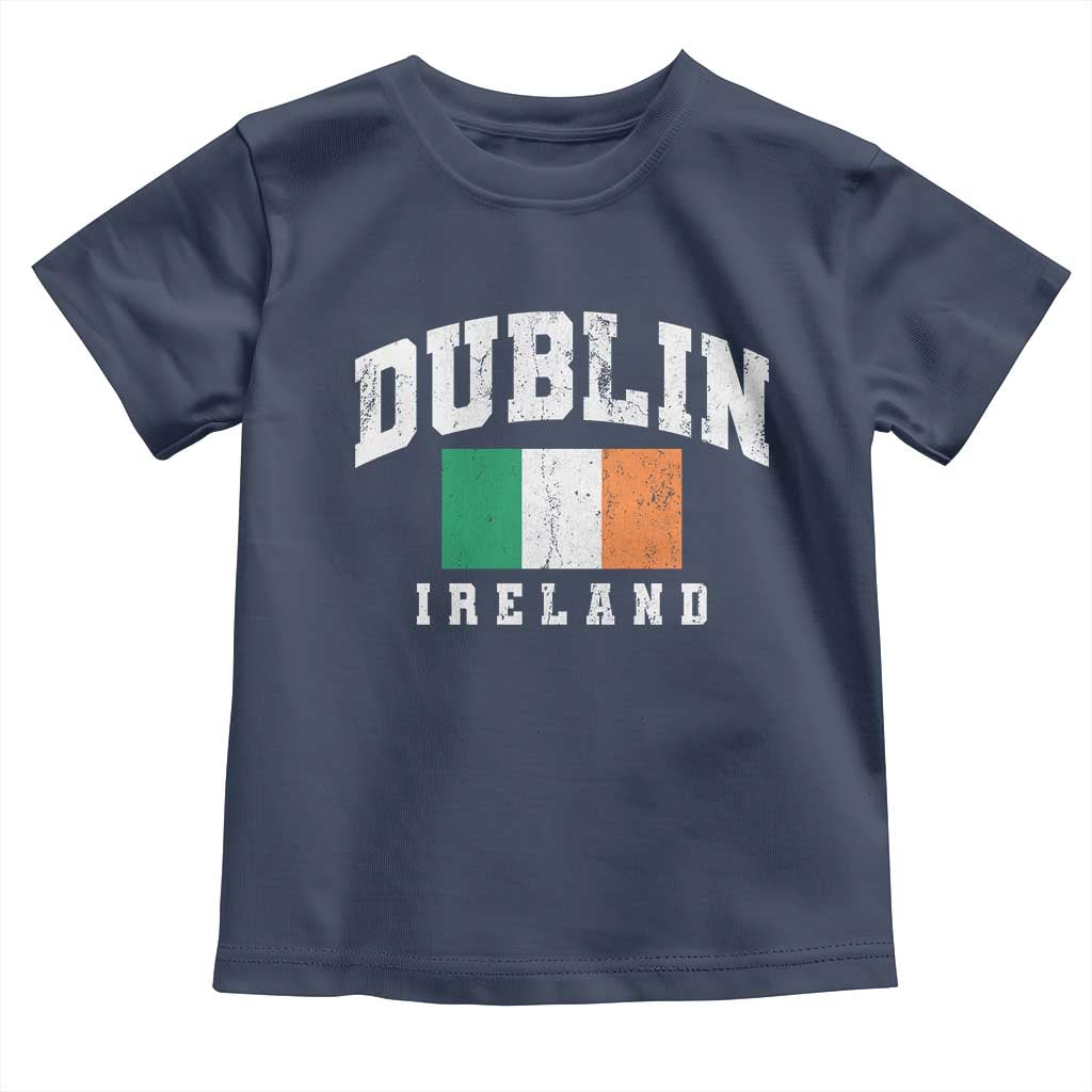 Dublin Ireland Flag Irish Retro Throwback Sports Design Toddler T Shirt