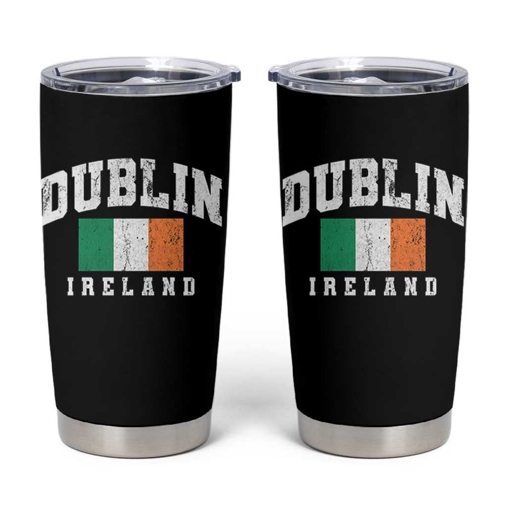 Dublin Ireland Flag Irish Retro Throwback Sports Design Tumbler Cup