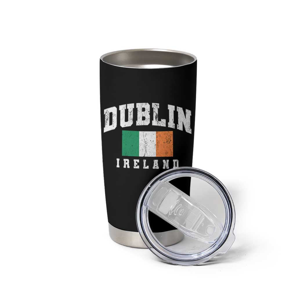 Dublin Ireland Flag Irish Retro Throwback Sports Design Tumbler Cup