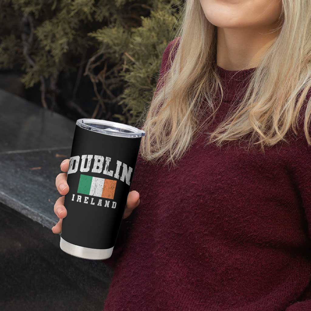 Dublin Ireland Flag Irish Retro Throwback Sports Design Tumbler Cup