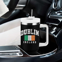 Dublin Ireland Flag Irish Retro Throwback Sports Design Tumbler With Handle