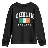 Dublin Ireland Flag Irish Retro Throwback Sports Design Youth Sweatshirt