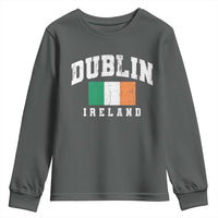Dublin Ireland Flag Irish Retro Throwback Sports Design Youth Sweatshirt