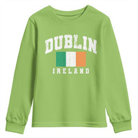 Dublin Ireland Flag Irish Retro Throwback Sports Design Youth Sweatshirt