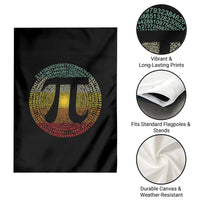 Pi Day Garden Flag 3,14 Pi Number Retro Symbol Math Science