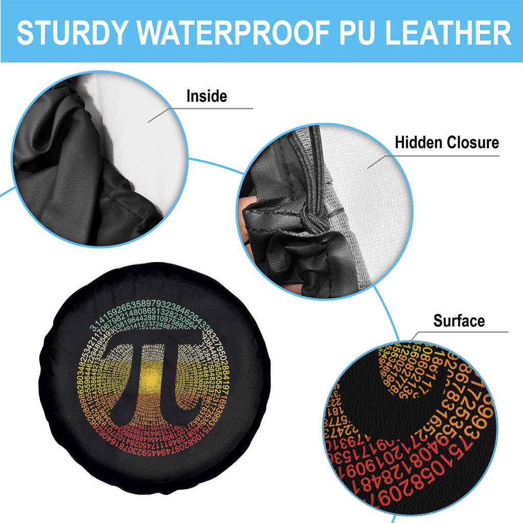 Pi Day Spare Tire Cover 3,14 Pi Number Retro Symbol Math Science