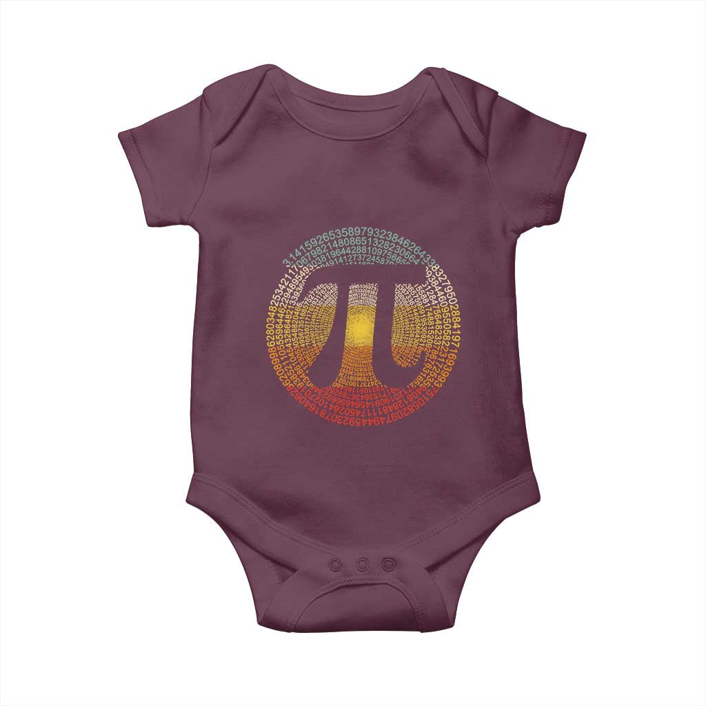 Pi Day Baby Onesie 3,14 Pi Number Retro Symbol Math Science