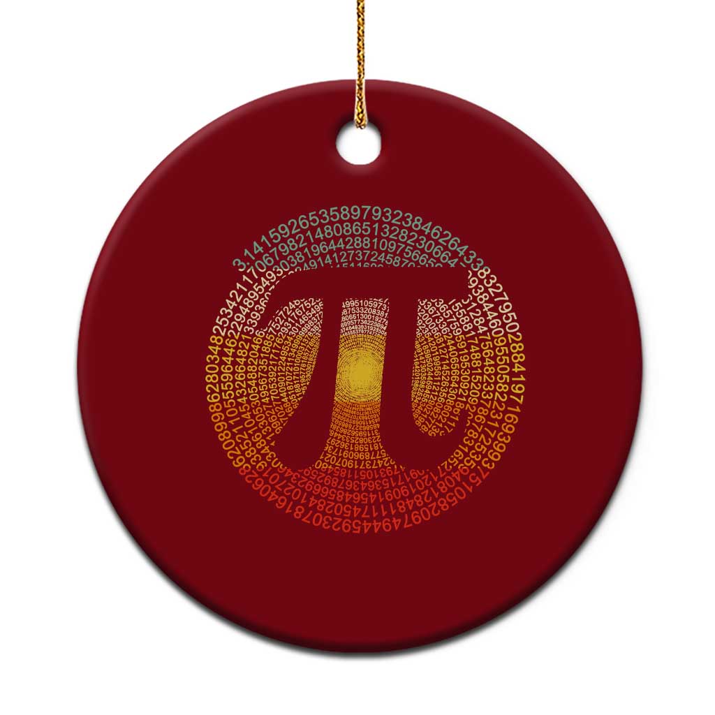 Pi Day Ceramic Ornament 3,14 Pi Number Retro Symbol Math Science