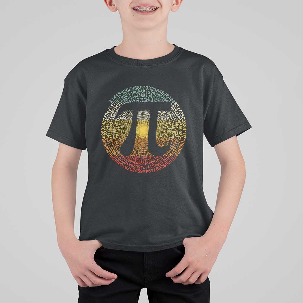 Pi Day T Shirt For Kid 3,14 Pi Number Retro Symbol Math Science