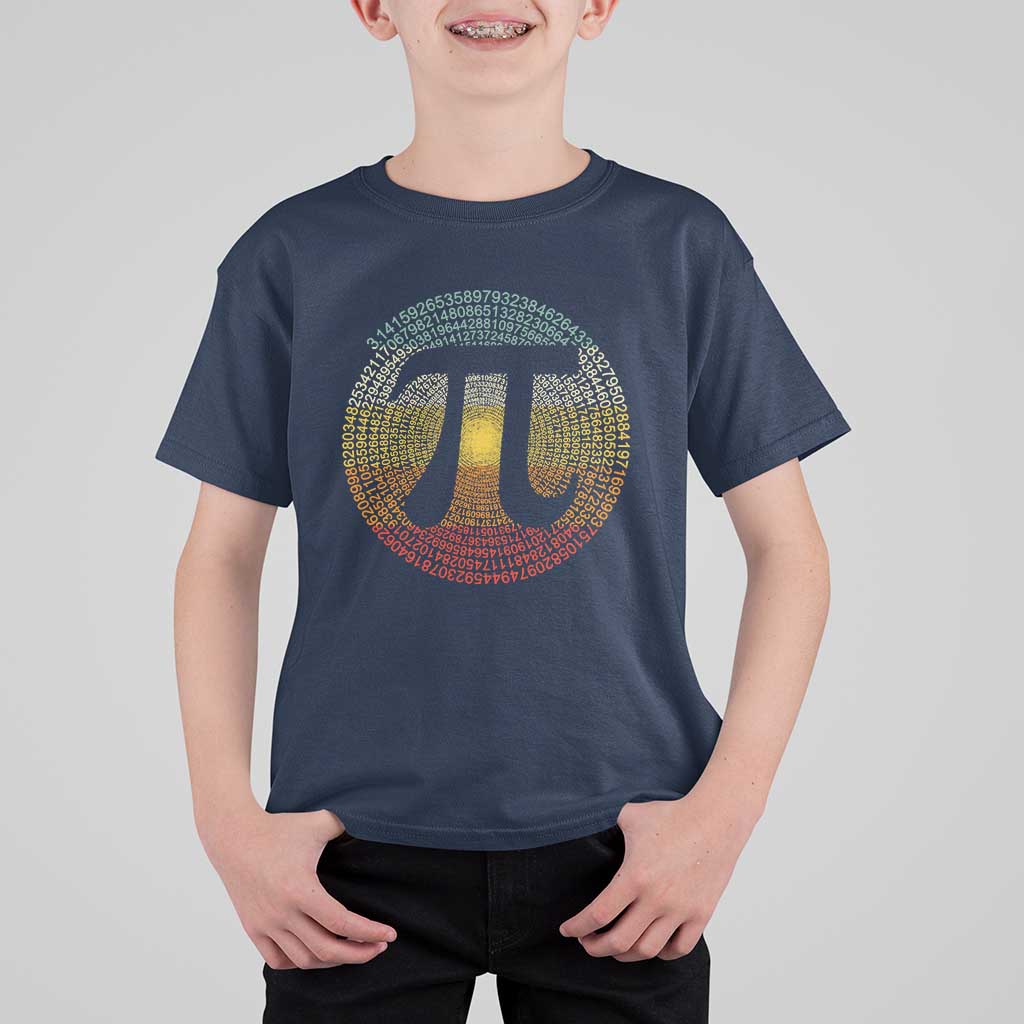 Pi Day T Shirt For Kid 3,14 Pi Number Retro Symbol Math Science